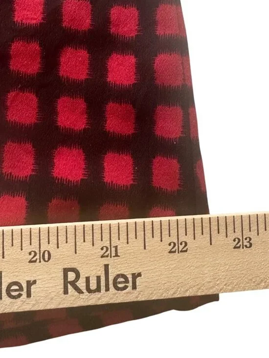 Van Heusen Studio Womens Sleeveless Gingham Top Black Red XL Cottagecore Hippie - Picture 7 of 9